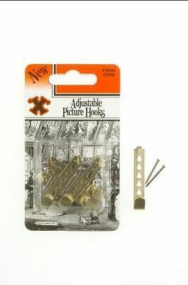 Adjustable Picture Hooks - SHAW X Nickel Plated 6 Pack FS12873